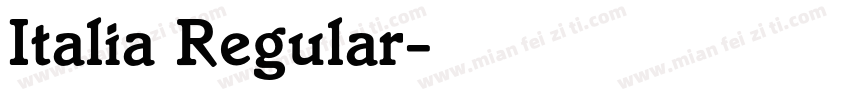 Italia Regular字体转换
